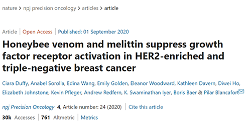 攻克三阴性乳腺癌，蜜蜂毒液竟是关键？